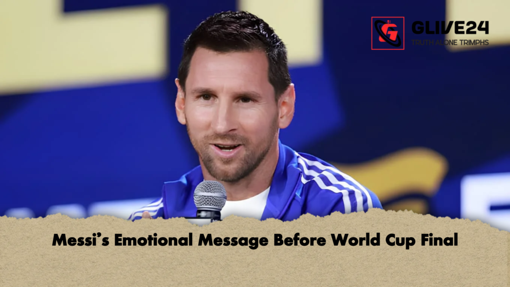 abcd Messi's Emotional Message Before World Cup Final