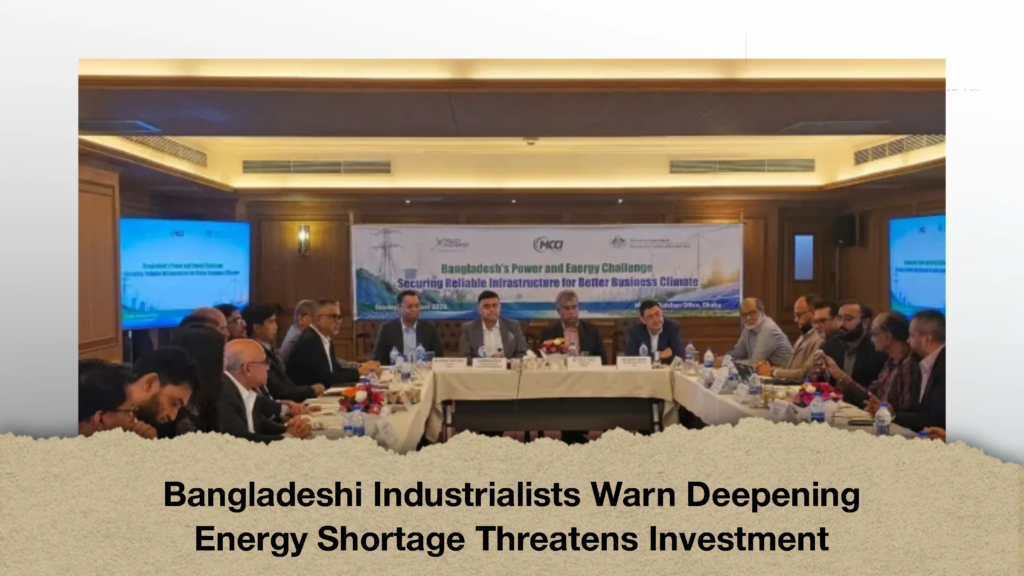 Bangladeshi Industrialists Warn Deepening Energy Shortage Threatens Investment (2)