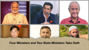 Four Ministers and Two State Ministers Take Oath Four Ministers and Two State Ministers Take Oath