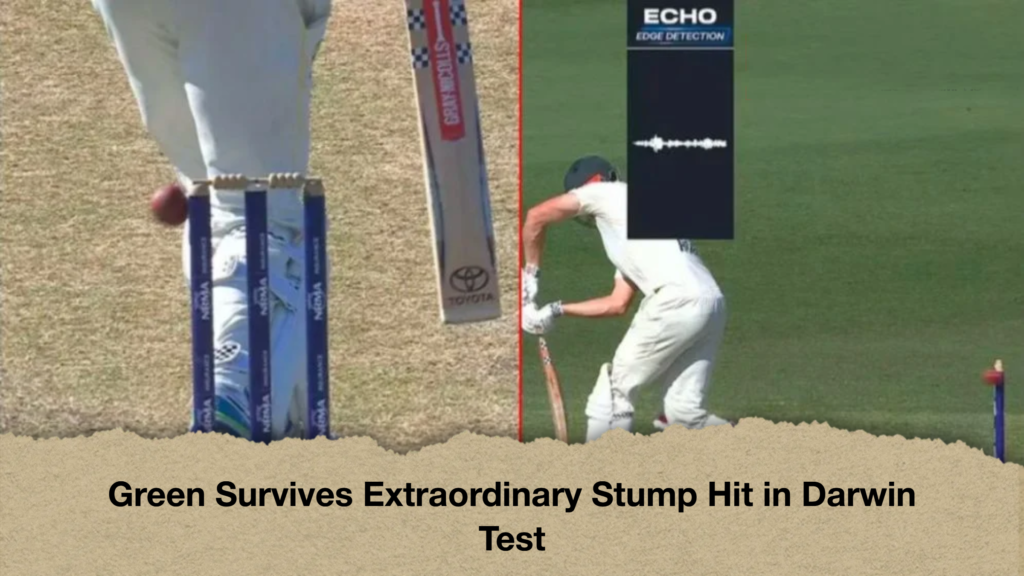 Green Survives Extraordinary Stump Hit in Darwin Test 2 Green Survives Extraordinary Stump Hit in Darwin Test Green Survives Extraordinary Stump Hit in Darwin Test