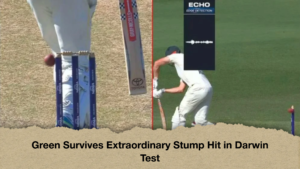 Green Survives Extraordinary Stump Hit in Darwin Test Green Survives Extraordinary Stump Hit in Darwin Test