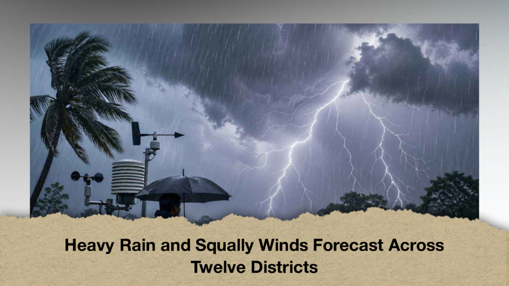 Heavy Rain and Squally Winds Forecast Across Twelve Districts 3 Heavy Rain and Squally Winds Forecast Across Twelve Districts (2)