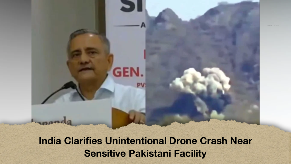 India Clarifies Unintentional Drone Crash Near Sensitive Pakistani Facility