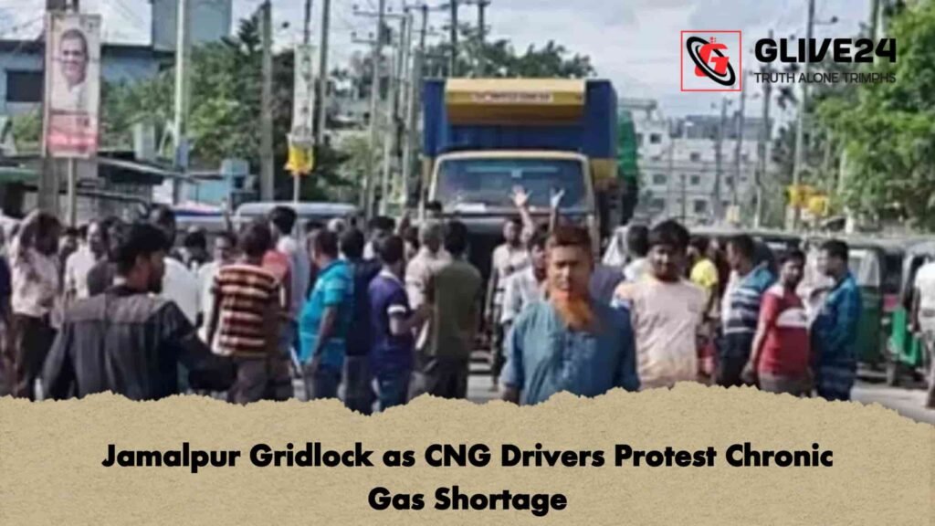 Jamalpur Gridlock as CNG Drivers Protest Chronic Gas Shortage