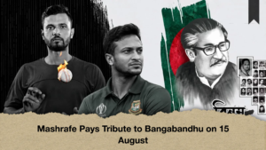 Mashrafe Pays Tribute to Bangabandhu on 15 August Mashrafe Pays Tribute to Bangabandhu on 15 August