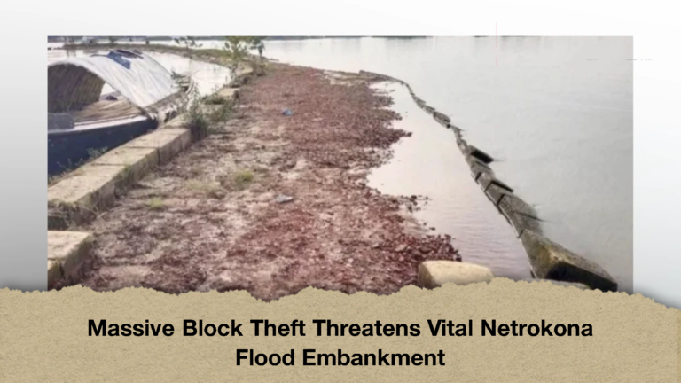 Massive Block Theft Threatens Vital Netrokona Flood Embankment