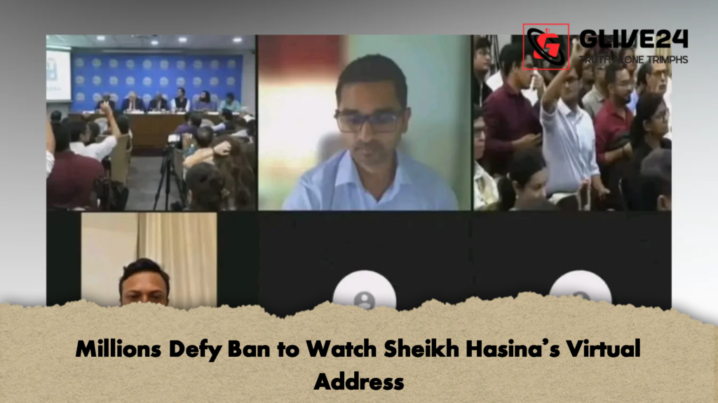 Millions Defy Ban to Watch Sheikh Hasinas Virtual Address 2 Millions Defy Ban to Watch Sheikh Hasina's Virtual Address