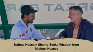 Najmul Hossain Shanto Seeks Wisdom from Michael Hussey Najmul Hossain Shanto Seeks Wisdom from Michael Hussey