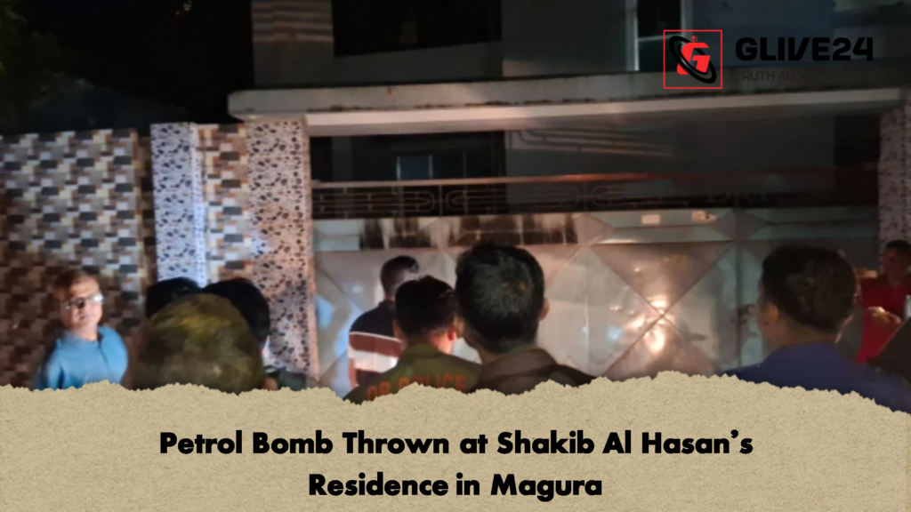 Petrol Bomb Thrown at Shakib Al Hasan's Residence in Magura 3 Petrol Bomb Thrown at Shakib Al Hasans Residence in Magura 2 Petrol Bomb Thrown at Shakib Al Hasan's Residence in Magura