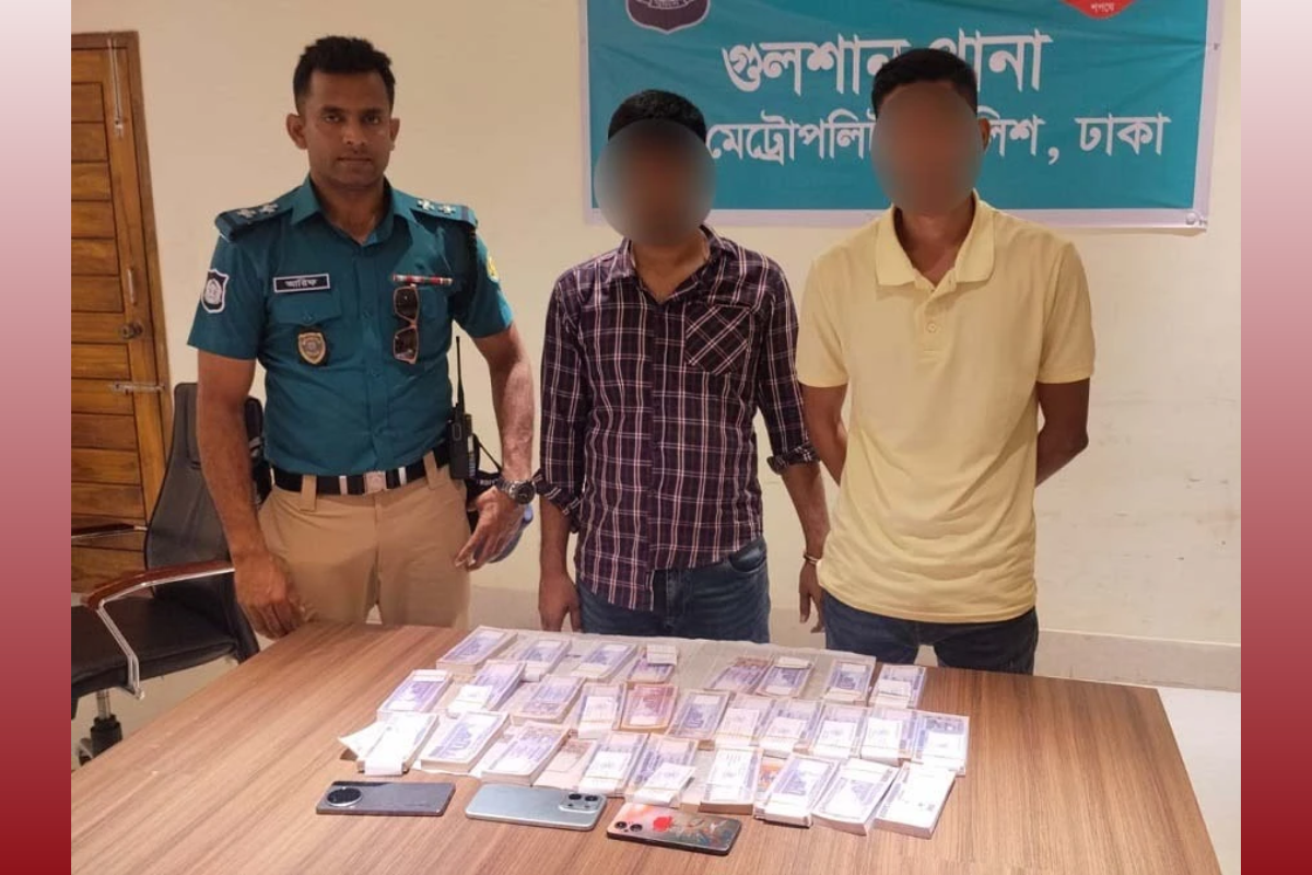Police Seize Counterfeit Banknotes Worth BDT 2.8 Million and Detain Two Suspects in Gulshan Raid