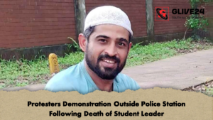 Protesters Demonstration Outside Police Station Following Death of Student Leader 2 Protesters Demonstration Outside Police Station Following Death of Student Leader