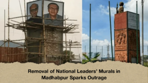 Removal of National Leaders’ Murals in Madhabpur Sparks Outrage