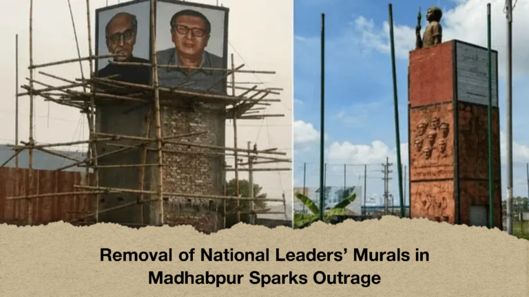 Removal of National Leaders’ Murals in Madhabpur Sparks Outrage