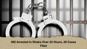 492 Arrested in Dhaka Over 24 Hours, 29 Cases Filed