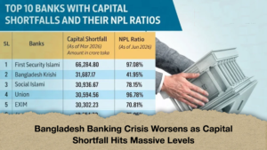 Bangladesh Banking Crisis Worsens as Capital Shortfall Hits Massive Levels
