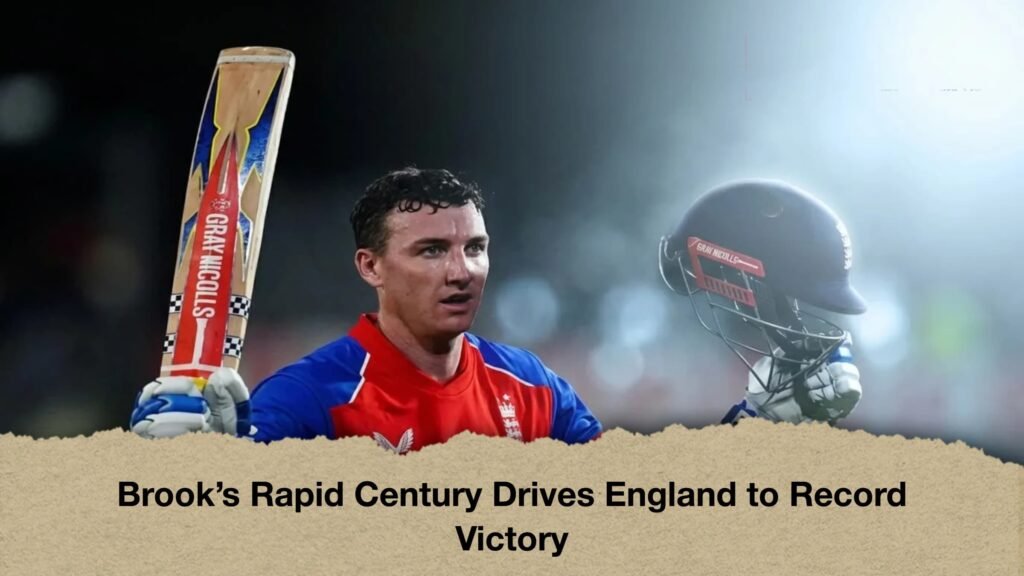 Brook’s Rapid Century Drives England to Record Victory