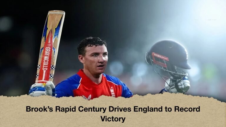 Brook’s Rapid Century Drives England to Record Victory