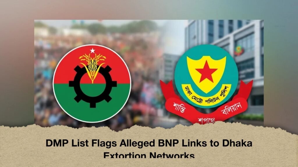DMP List Flags Alleged BNP Links to Dhaka Extortion Networks