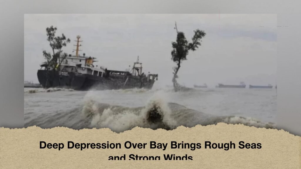 Deep Depression Over Bay Brings Rough Seas and Strong Winds