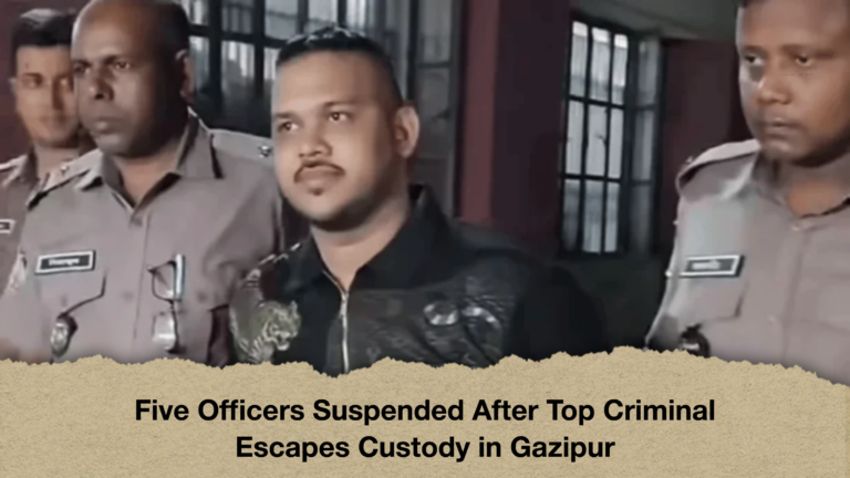 Five Officers Suspended After Top Criminal Escapes Custody in Gazipur