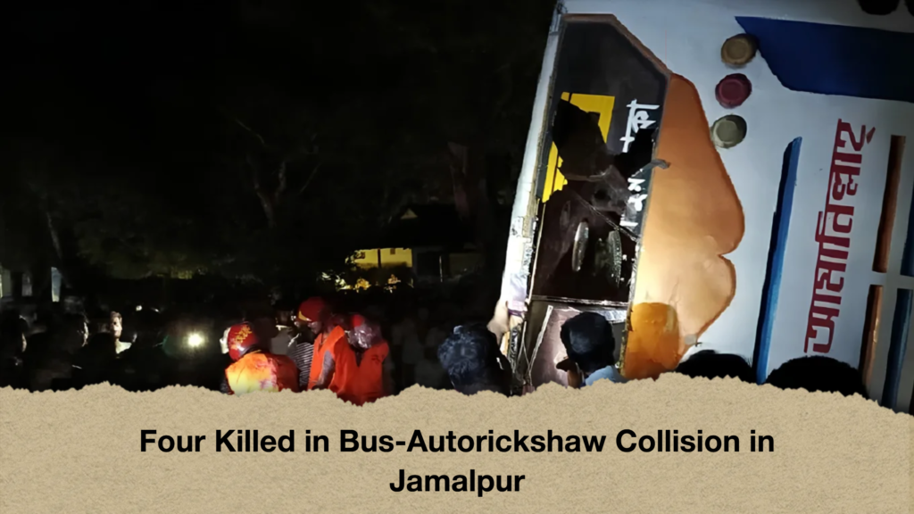 Four Killed in Bus-Autorickshaw Collision in Jamalpur