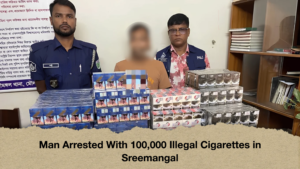 Man Arrested With 100,000 Illegal Cigarettes in Sreemangal