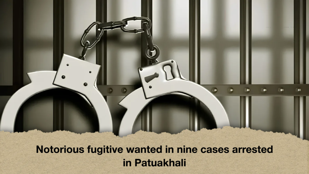 Notorious fugitive wanted in nine cases arrested in Patuakhali