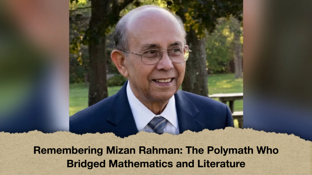 Remembering Mizan Rahman The Polymath Who Bridged Mathematics and Literature