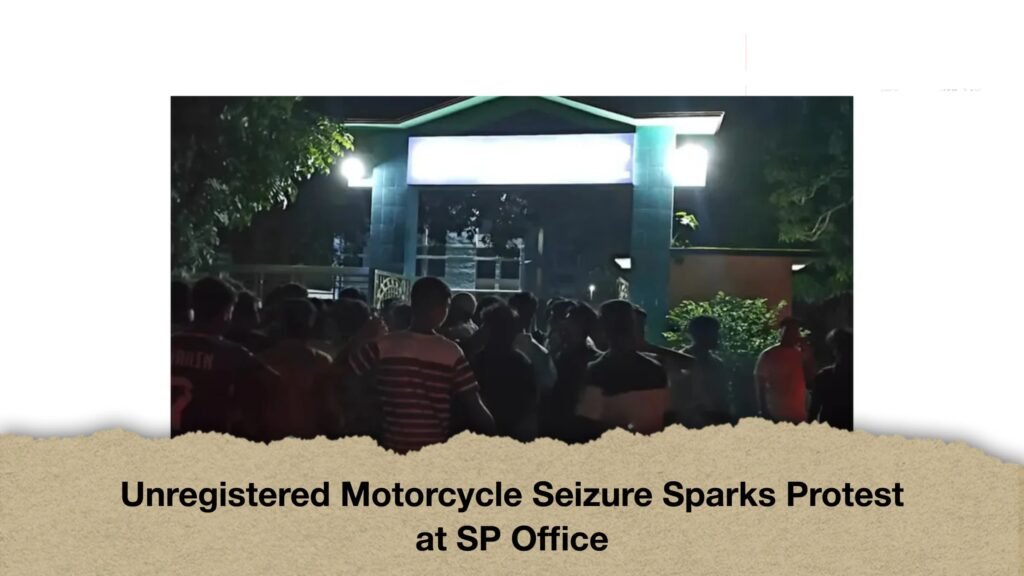 Unregistered Motorcycle Seizure Sparks Protest at SP Office