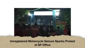 Unregistered Motorcycle Seizure Sparks Protest at SP Office
