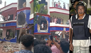 Public Fury Erupts as Crowd Ransacks Suspect's Home in Pabna