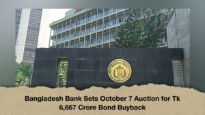 Bangladesh Bank Sets October 7 Auction for Tk 6,667 Crore Bond Buyback