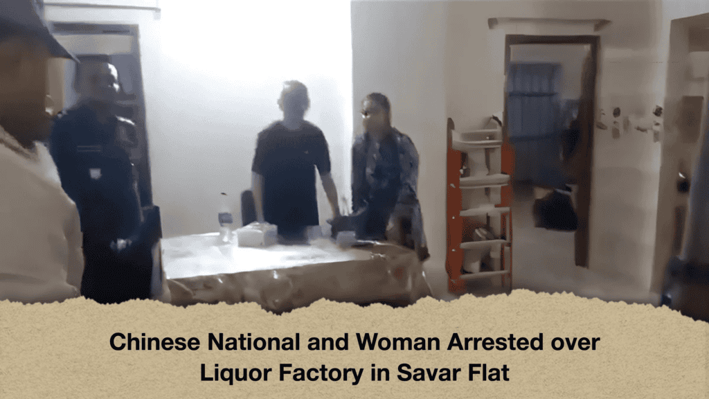 Chinese National and Woman Arrested over Liquor Factory in Savar Flat