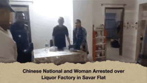 Chinese National and Woman Arrested over Liquor Factory in Savar Flat