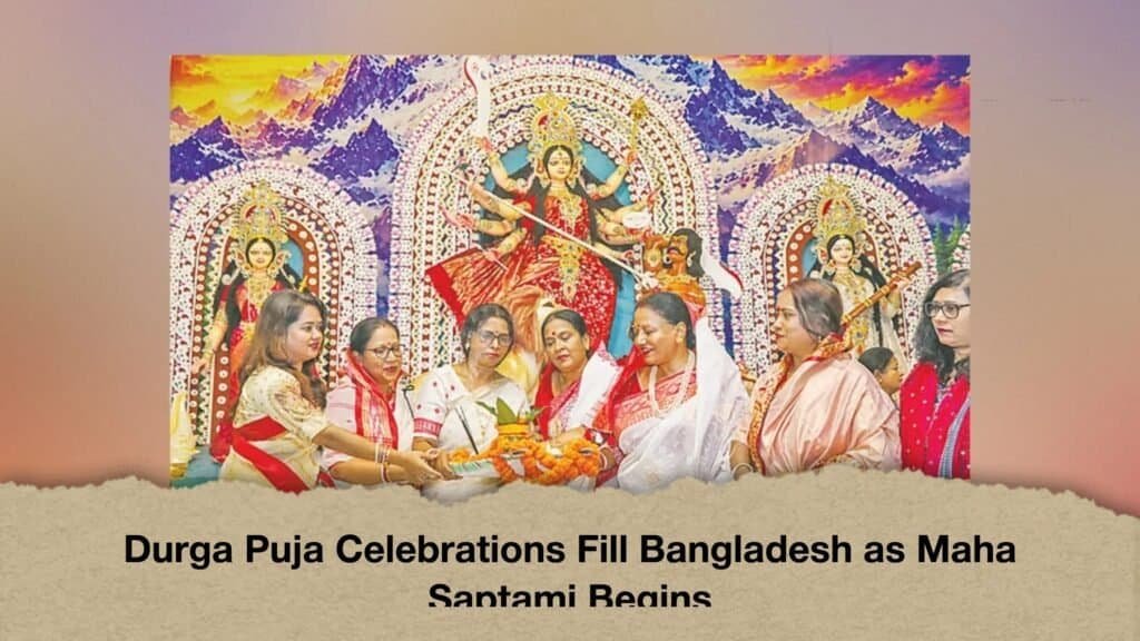 Durga Puja Celebrations Fill Bangladesh as Maha Saptami Begins