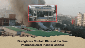 Firefighters Contain Blaze at Ibn Sina Pharmaceutical Plant in Gazipur