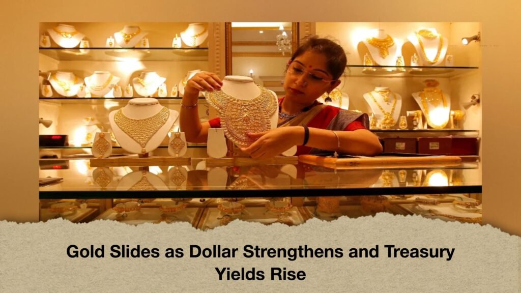 Gold Slides as Dollar Strengthens and Treasury Yields Rise