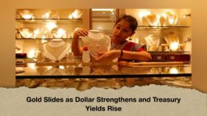 Gold Slides as Dollar Strengthens and Treasury Yields Rise
