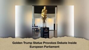 Golden Trump Statue Provokes Debate Inside European Parliament