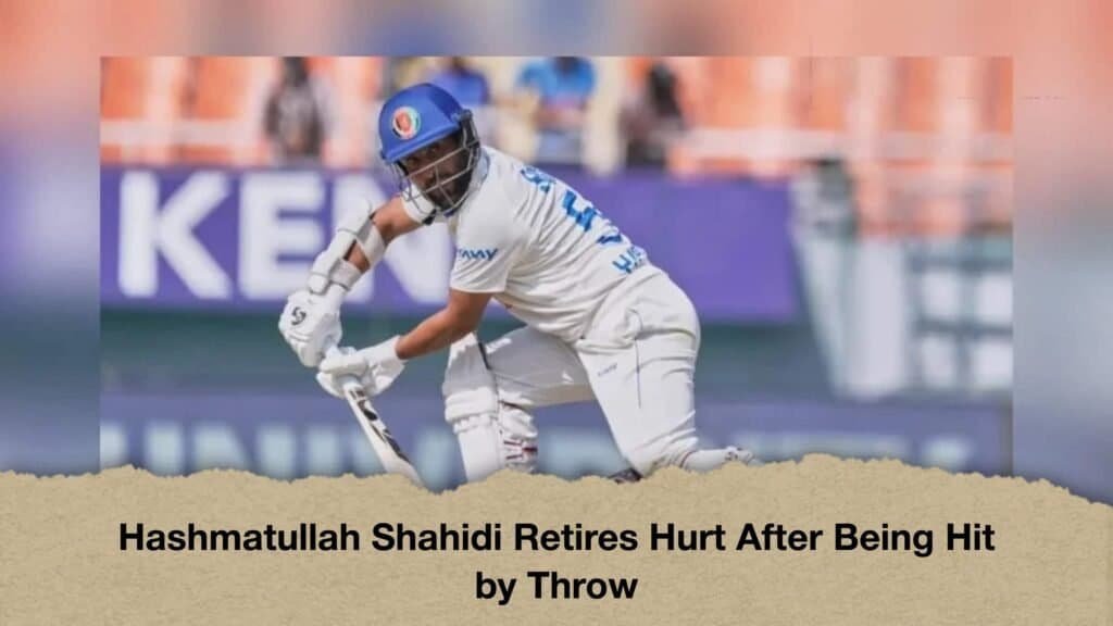 Hashmatullah Shahidi Retires Hurt After Being Hit by Throw