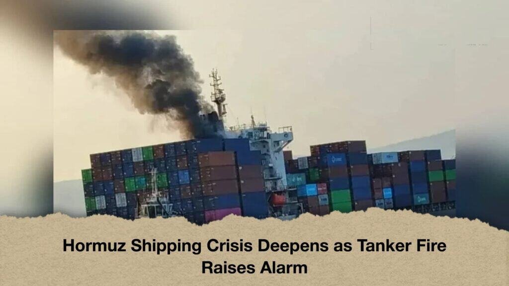 Hormuz Shipping Crisis Deepens as Tanker Fire Raises Alarm