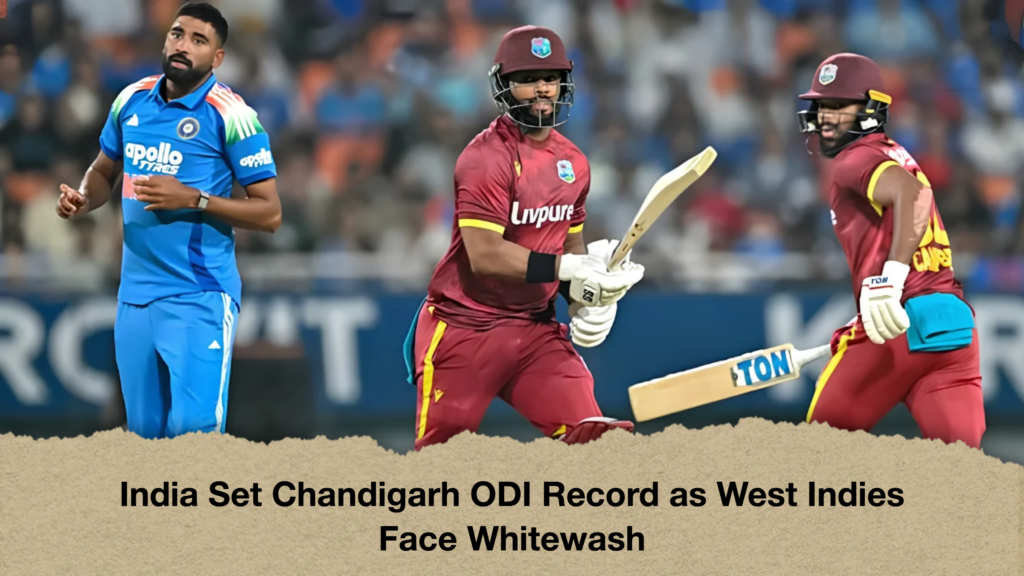 India Set Chandigarh ODI Record as West Indies Face Whitewash