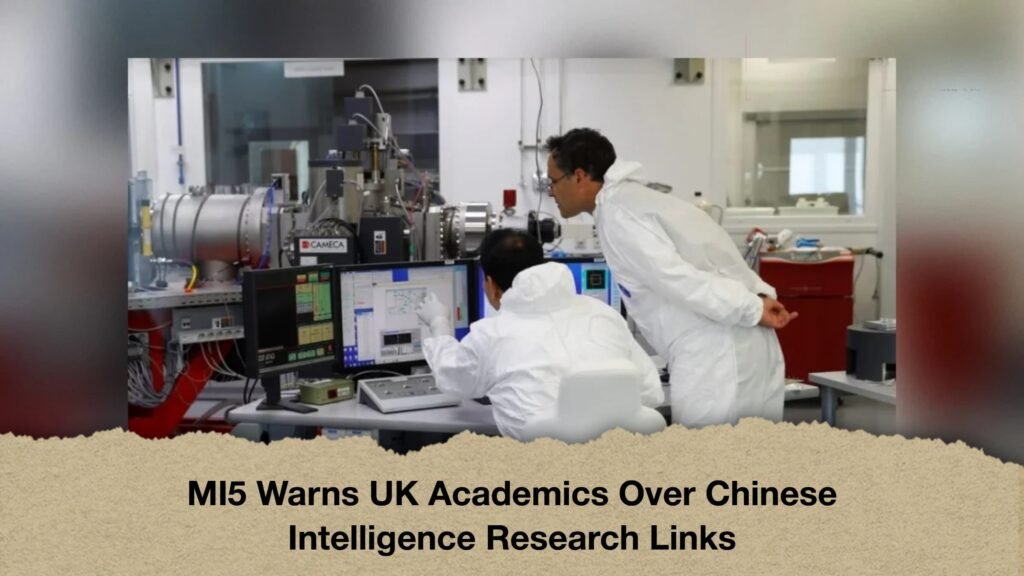 MI5 Warns UK Academics Over Chinese Intelligence Research Links