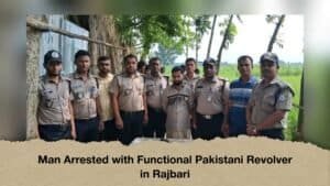 Man Arrested with Functional Pakistani Revolver in Rajbari