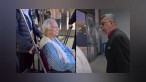 Muhammad Yunus Faces Protest at New York Airport