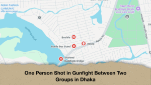 One Person Shot in Gunfight Between Two Groups in Dhaka