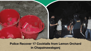Police Recover 17 Cocktails from Lemon Orchard in Chapainawabganj