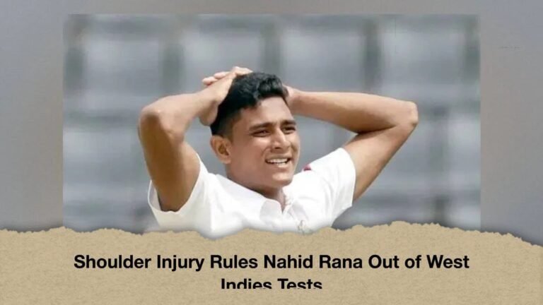 Shoulder Injury Rules Nahid Rana Out of West Indies Tests