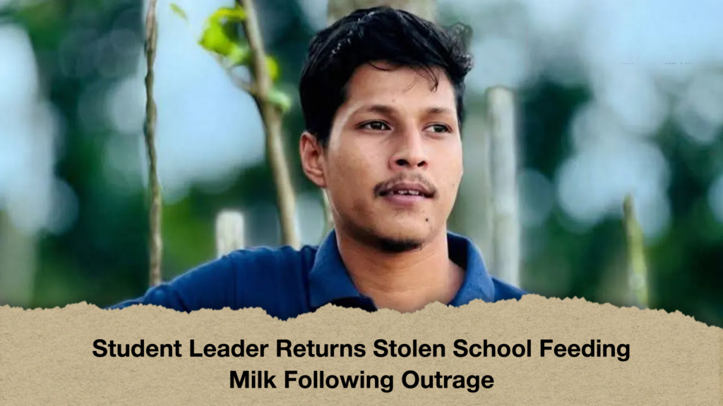 Student Leader Returns Stolen School Feeding Milk Following Outrage