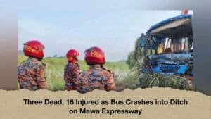 Three Dead, 16 Injured as Bus Crashes into Ditch on Mawa Expressway